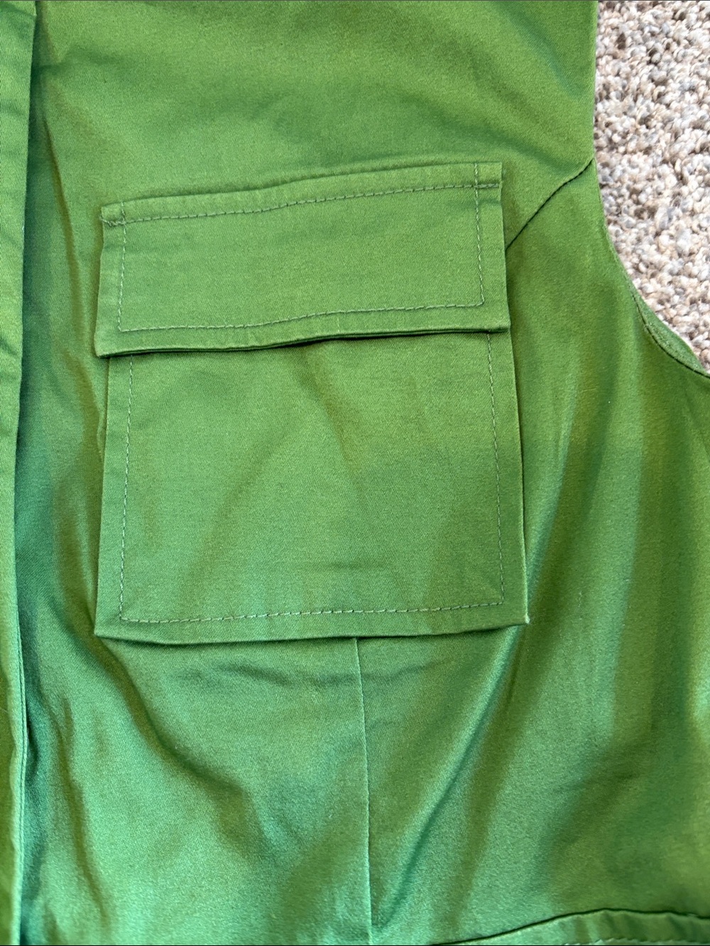 Kensie Bright Olive Green Sleeveless Utility Vest size small - Picture 6 of 9